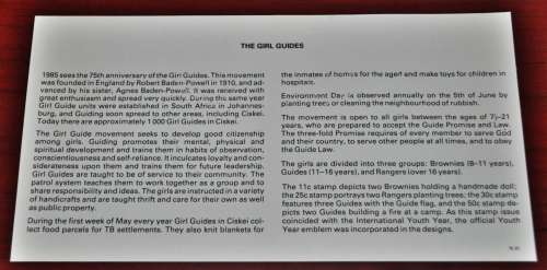 Girl Guides (Ciskei) 1985-05-03 First Day Cover