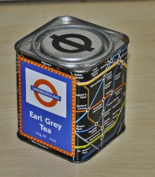 Vintage, Collectible Underground Earl Grey Tea Tin