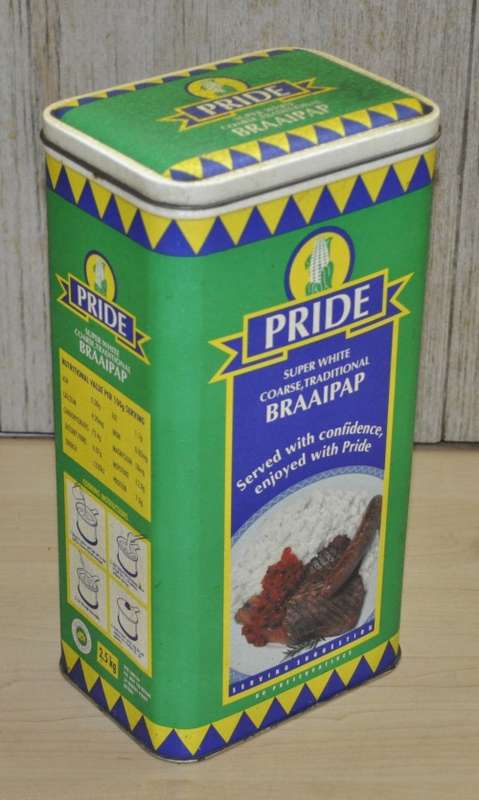 Collectible, Contemporary Pride Super White Course Tradition Braaipap Tin (2.5 Kg)