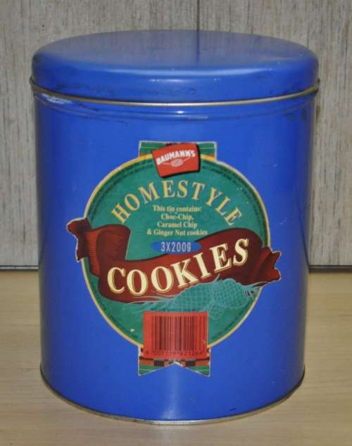Collectible, Vintage Large Baumann`s Cookies Tin