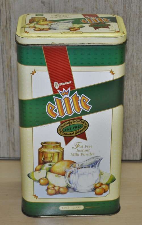 Collectible, Vintage Clover Elite Fat Free Instant Milk Powder Tin (1 Kg)