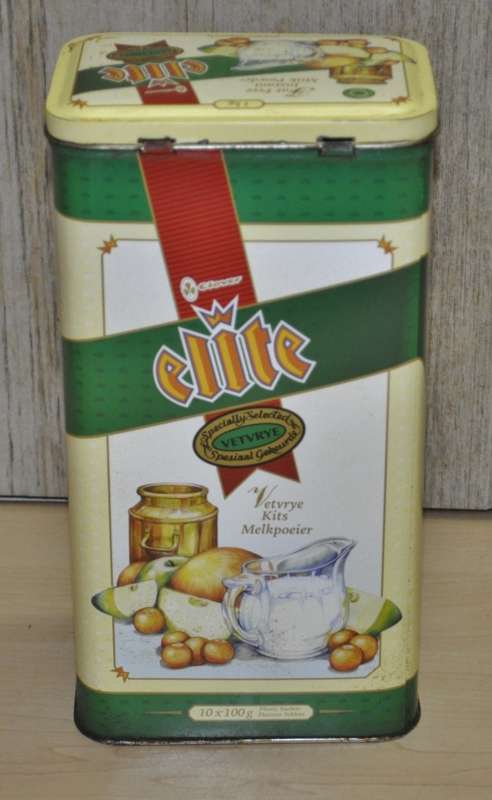 Collectible, Vintage Clover Elite Fat Free Instant Milk Powder Tin (1 Kg)