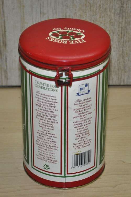 Vintage, Collectible Five Rose Quality Tea Tin