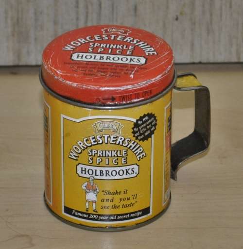 Vintage, Collectible Colman`s Worcestershire Sprinkle Spice Tin