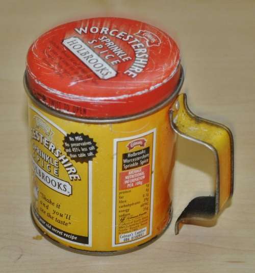 Vintage, Collectible Colman`s Worcestershire Sprinkle Spice Tin