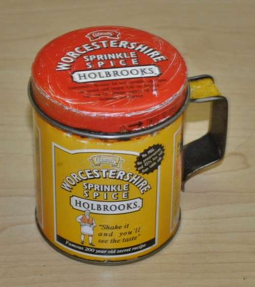Vintage, Collectible Colman`s Worcestershire Sprinkle Spice Tin
