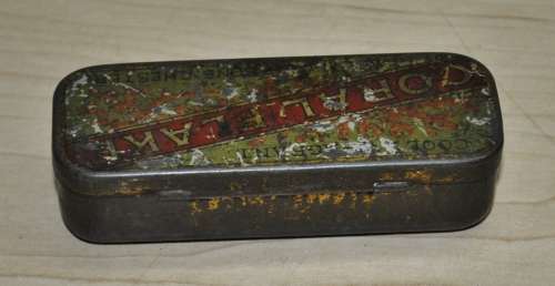 Vintage W T Davies and Sons Coral Flake Tobacco Vesta Finger Tin c1940