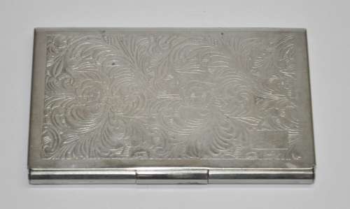 Vintage Silver Plated Business Card Holder c1970
