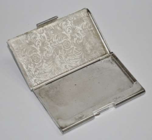 Vintage Silver Plated Business Card Holder c1970