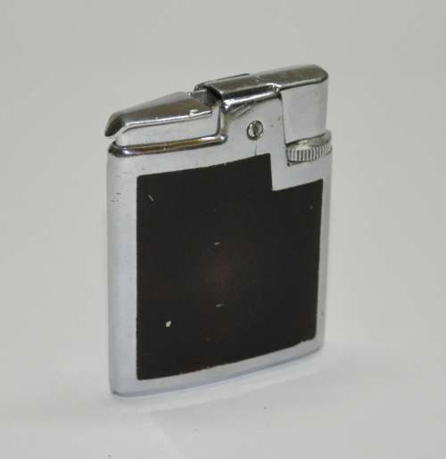 Vintage Ronson Varaflame Lighter with Original Box and Cleaning Brush - Made in England