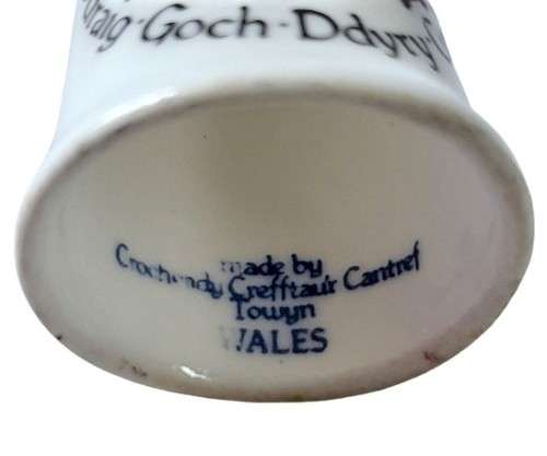 Collectible Vintage The Welsh Red Dragon China Thimble - made in Wales