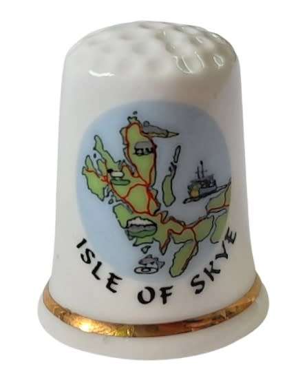 Collectible Vintage Isle of Skye China Thimble - made in England by Sampson Souvenirs Ltd