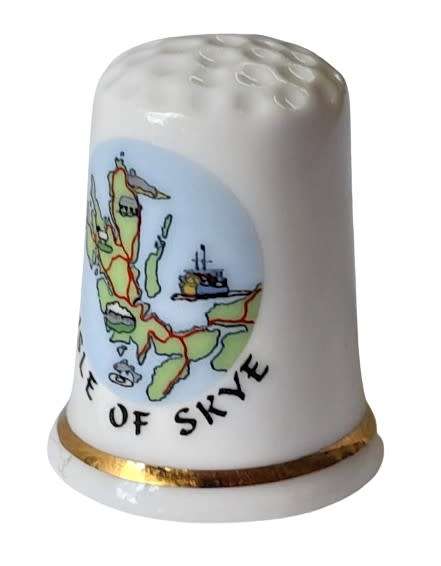 Collectible Vintage Isle of Skye China Thimble - made in England by Sampson Souvenirs Ltd