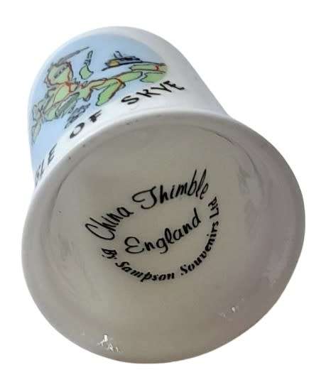 Collectible Vintage Isle of Skye China Thimble - made in England by Sampson Souvenirs Ltd