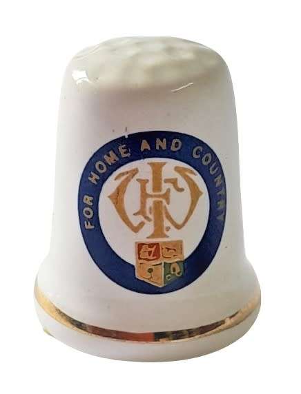 Collectible Vintage 1928-1988 Diamond Jubilee Porcelain Thimble - For Home and Country