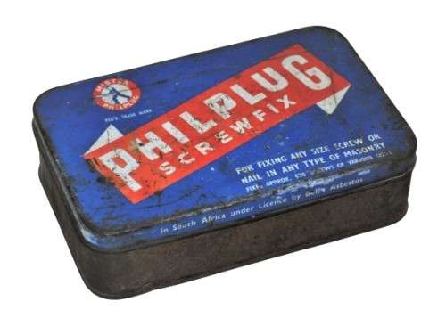 Vintage, Collectible Philplug Screwfix Tin
