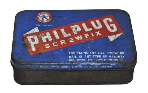 Vintage, Collectible Philplug Screwfix Tin