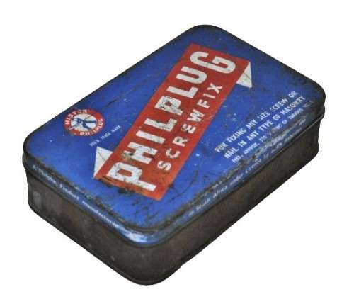 Vintage, Collectible Philplug Screwfix Tin