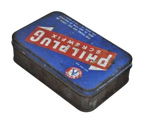 Vintage, Collectible Philplug Screwfix Tin