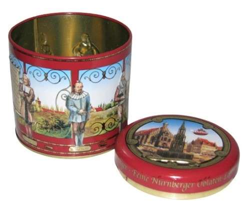 Vintage, Collectible Embossed Nuremburg Gingerbread Master Singer Tin