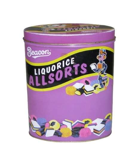 Vintage, Collectible Beacon Liquorice Allsorts Tin