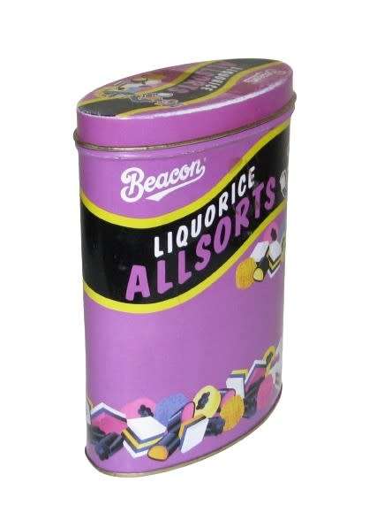 Vintage, Collectible Beacon Liquorice Allsorts Tin