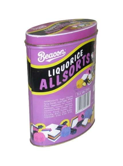 Vintage, Collectible Beacon Liquorice Allsorts Tin