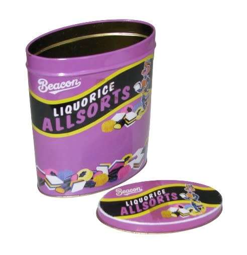 Vintage, Collectible Beacon Liquorice Allsorts Tin
