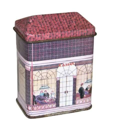 Vintage, Collectible Miniature Tin - Casino