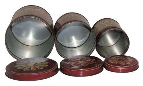 Vintage/Retro, Collectible Set of Three Storage Tins - Sugar/Coffee/Tea Set