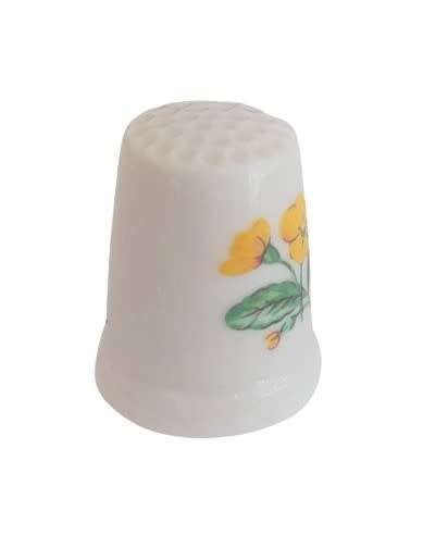 Collectible Vintage Porcelain Thimble - Botanical