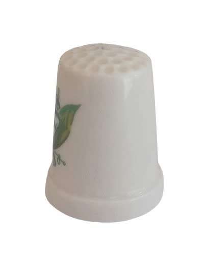 Collectible Vintage Porcelain Thimble - Botanical