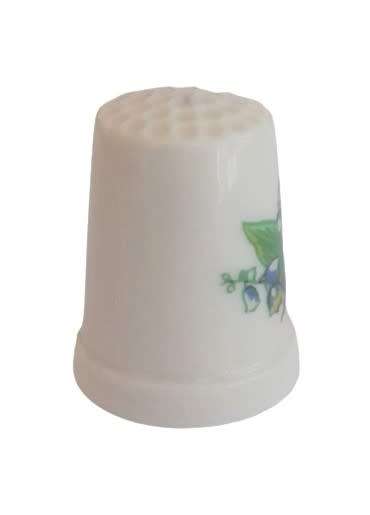 Collectible Vintage Porcelain Thimble - Botanical