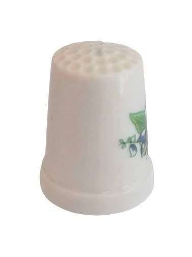 Collectible Vintage Porcelain Thimble - Botanical