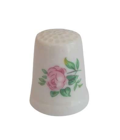 Collectible Vintage Porcelain Thimble - Botanical