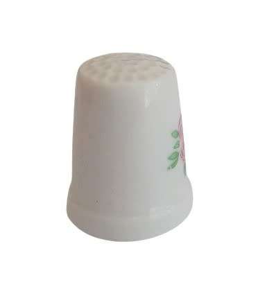 Collectible Vintage Porcelain Thimble - Botanical