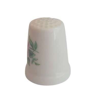 Collectible Vintage Porcelain Thimble - Botanical