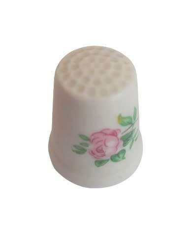 Collectible Vintage Porcelain Thimble - Botanical