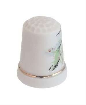 Collectible Vintage Porcelain Thimble - Ornithology