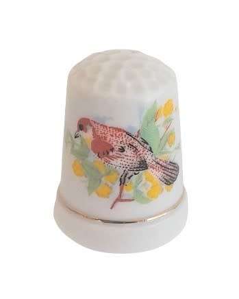 Collectible Vintage Porcelain Thimble - Ornithology