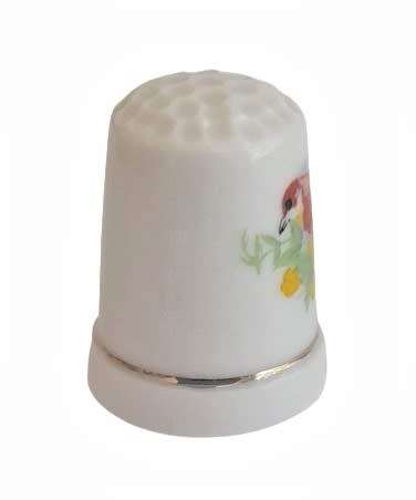Collectible Vintage Porcelain Thimble - Ornithology