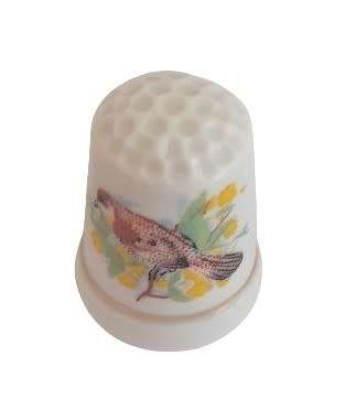 Collectible Vintage Porcelain Thimble - Ornithology