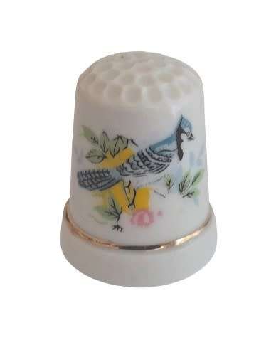 Collectible Vintage Porcelain Thimble - Ornithology