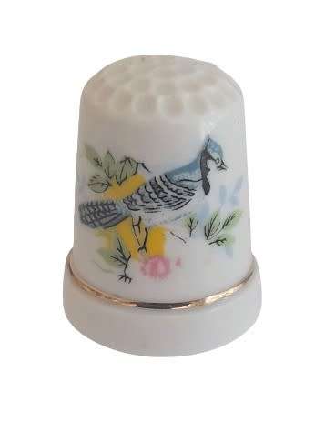 Collectible Vintage Porcelain Thimble - Ornithology