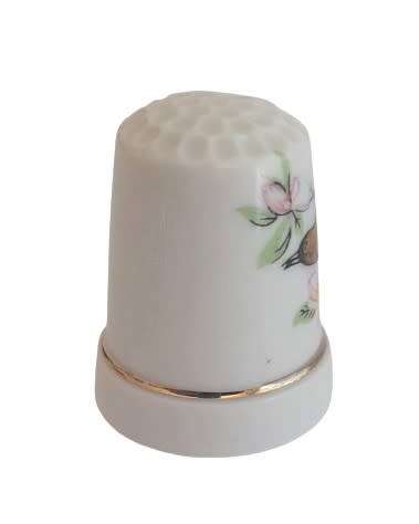 Collectible Vintage Porcelain Thimble - Ornithology