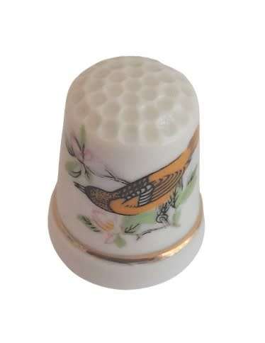 Collectible Vintage Porcelain Thimble - Ornithology