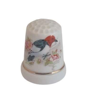 Collectible Vintage Porcelain Thimble - Ornithology