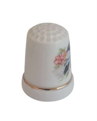 Collectible Vintage Porcelain Thimble - Ornithology