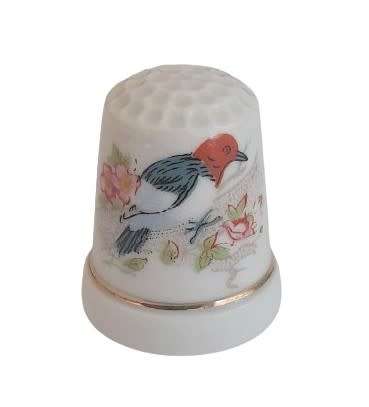 Collectible Vintage Porcelain Thimble - Ornithology