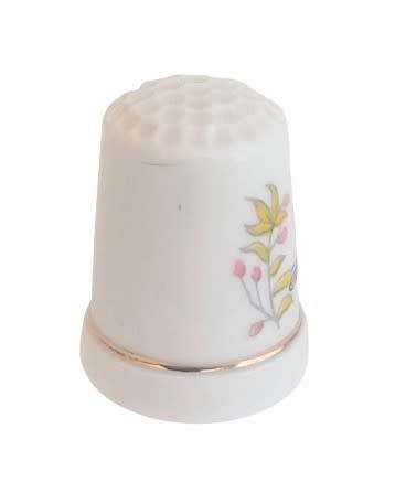 Collectible Vintage Porcelain Thimble - Lepidopterology